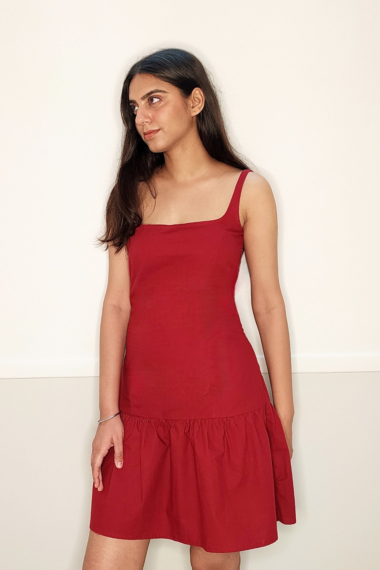 Sienna Fitted Ruffle Dress