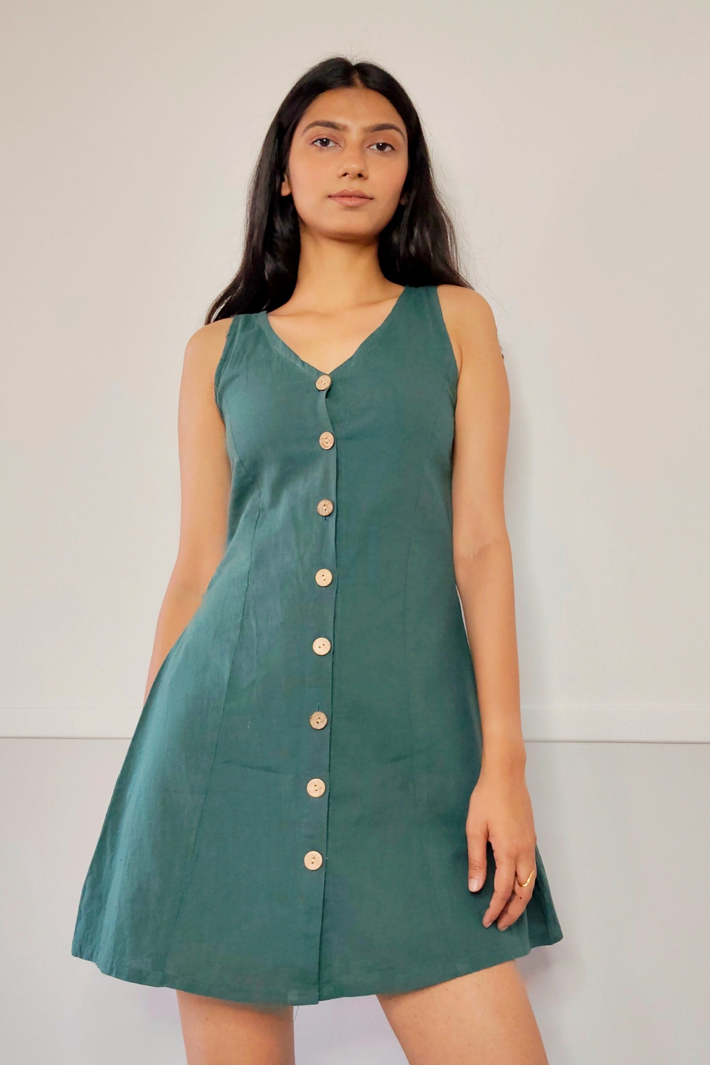 The Ivy A-Line Button-down Dress