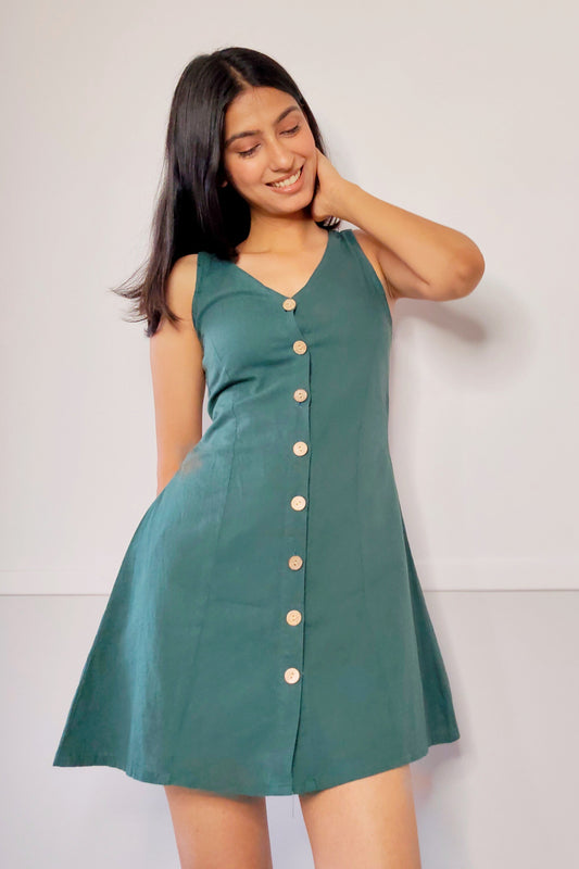 The Ivy A-Line Button-down Dress