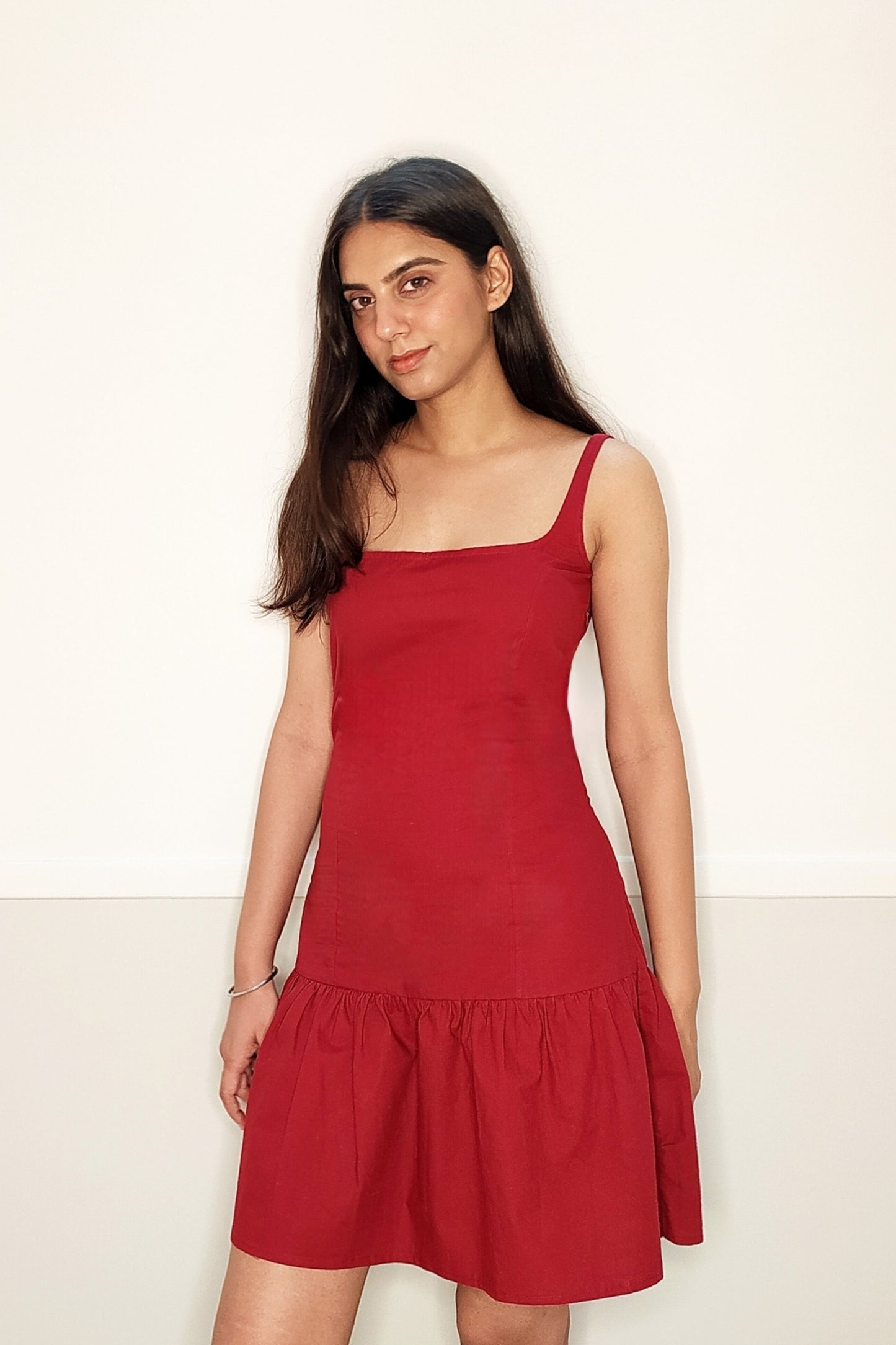 Sienna Fitted Ruffle Dress