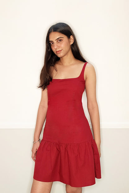 Sienna Fitted Ruffle Dress