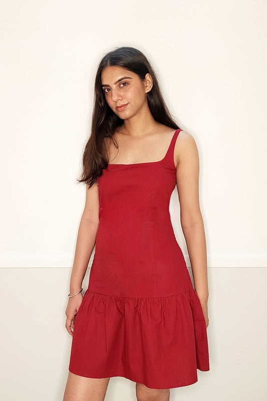 Sienna Fitted Ruffle Dress