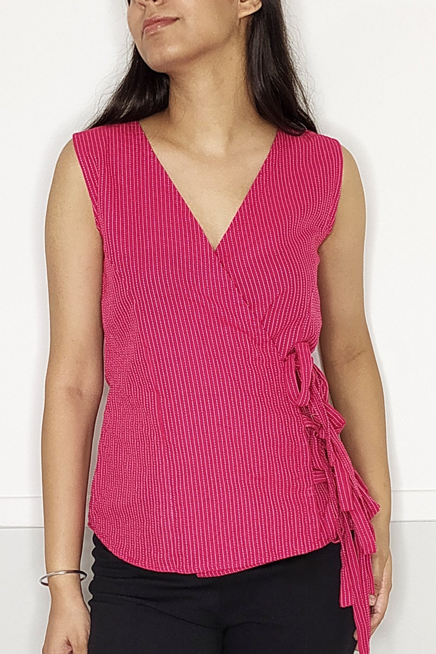 Blush Kantha Wrap Top