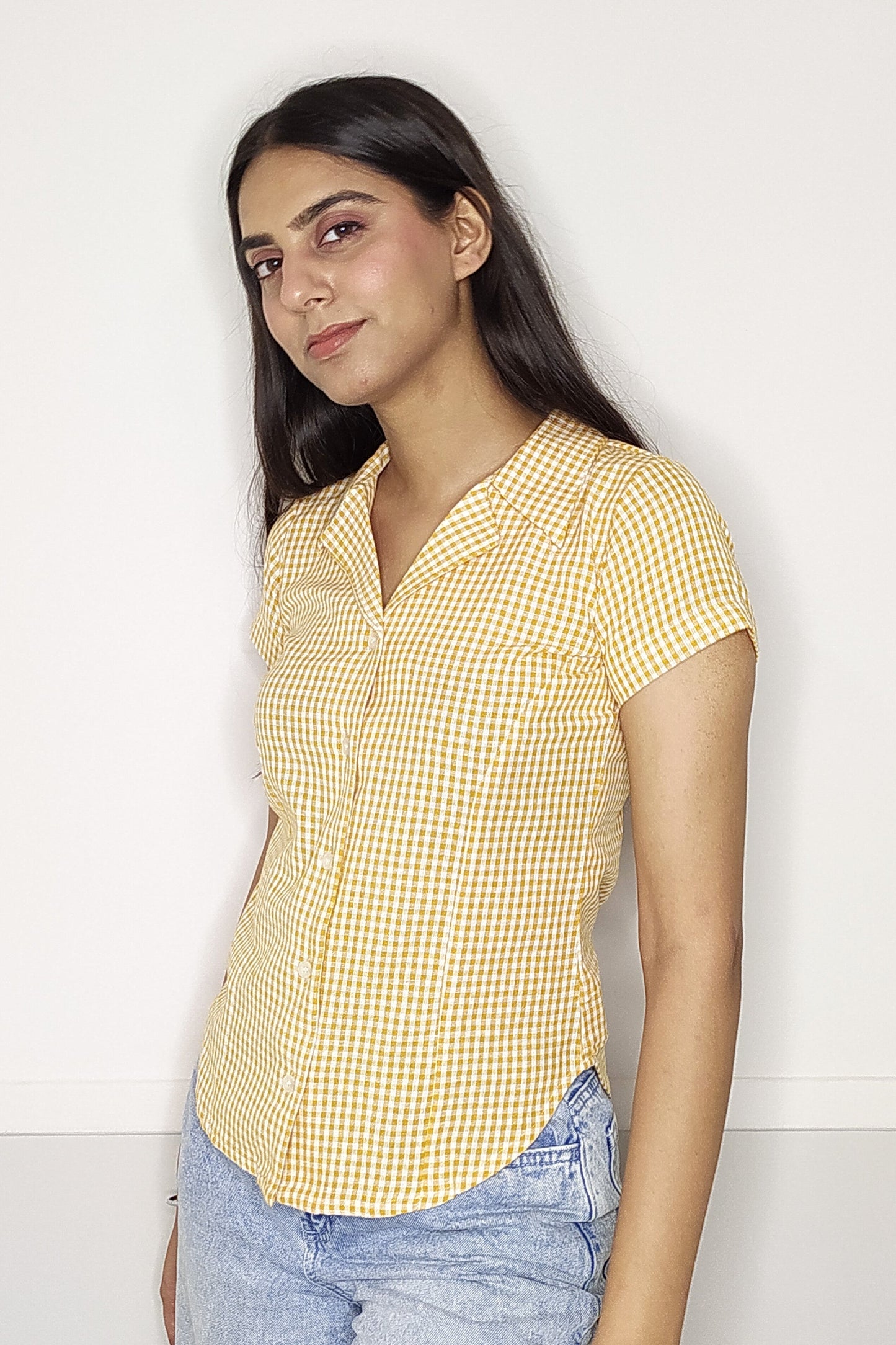 Daisy Gingham Fitted Shirt