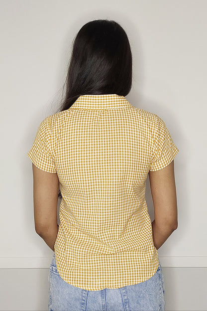 Daisy Gingham Fitted Shirt