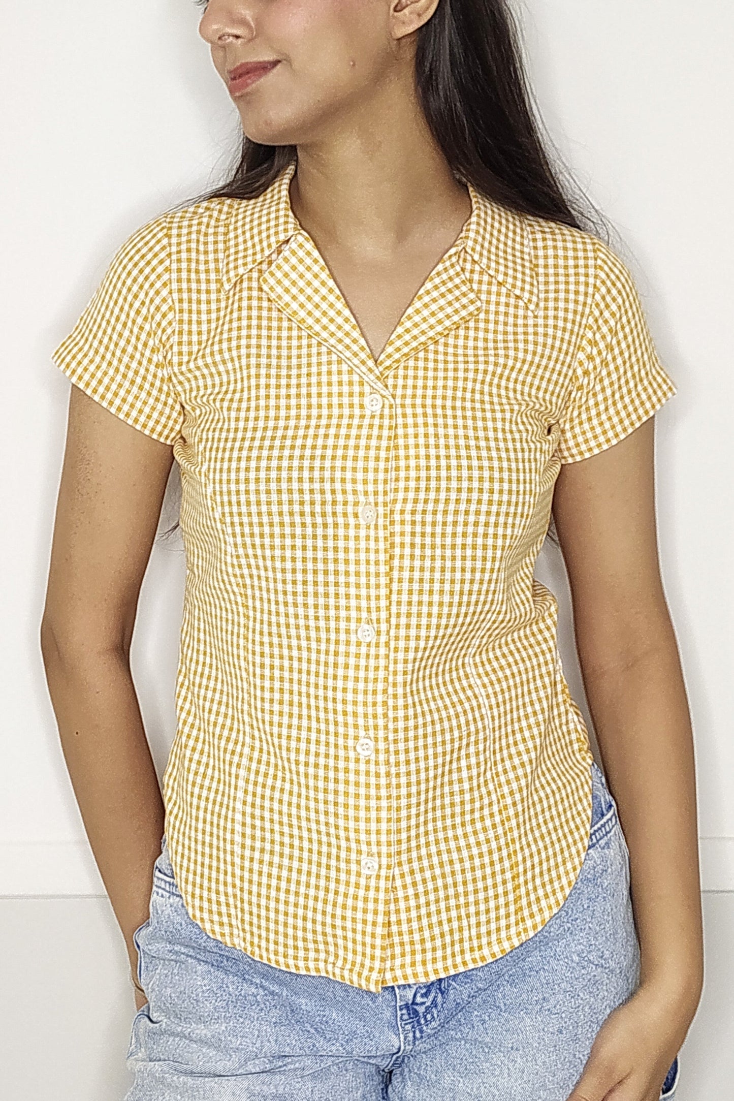 Daisy Gingham Fitted Shirt